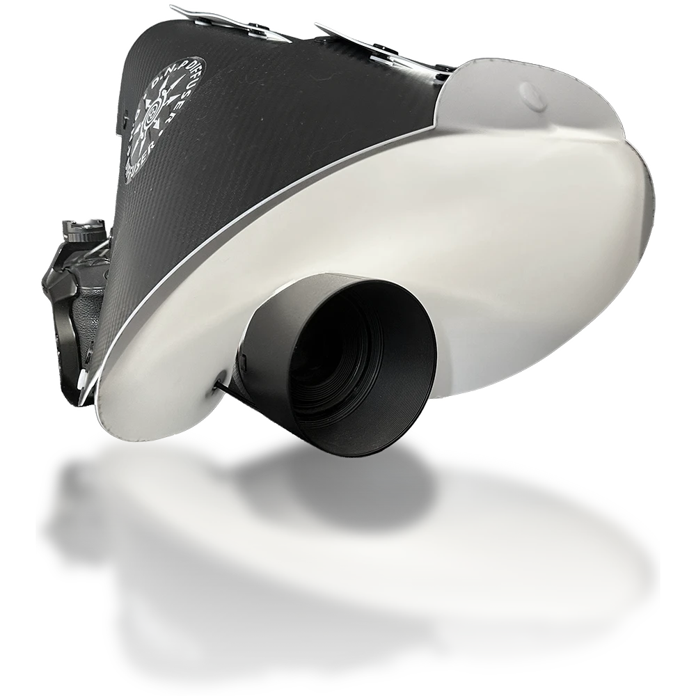 D.N.P Diffuser V-Flex avec l'allonge, pour objectifs à partir de 18 mm