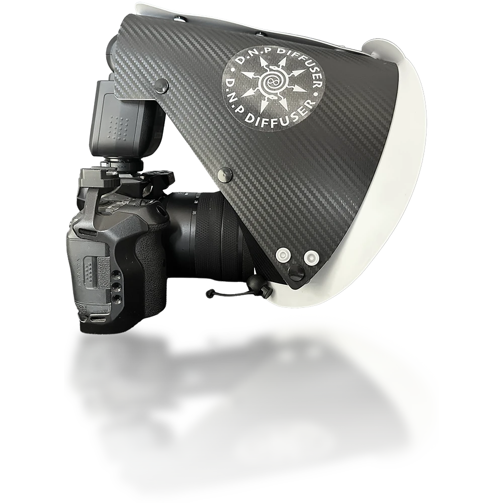 D.N.P Diffuser V-Flex sans l'allonge, pour objectifs à partir de 10 mm